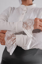 JAMILA Lace Cuffs - White