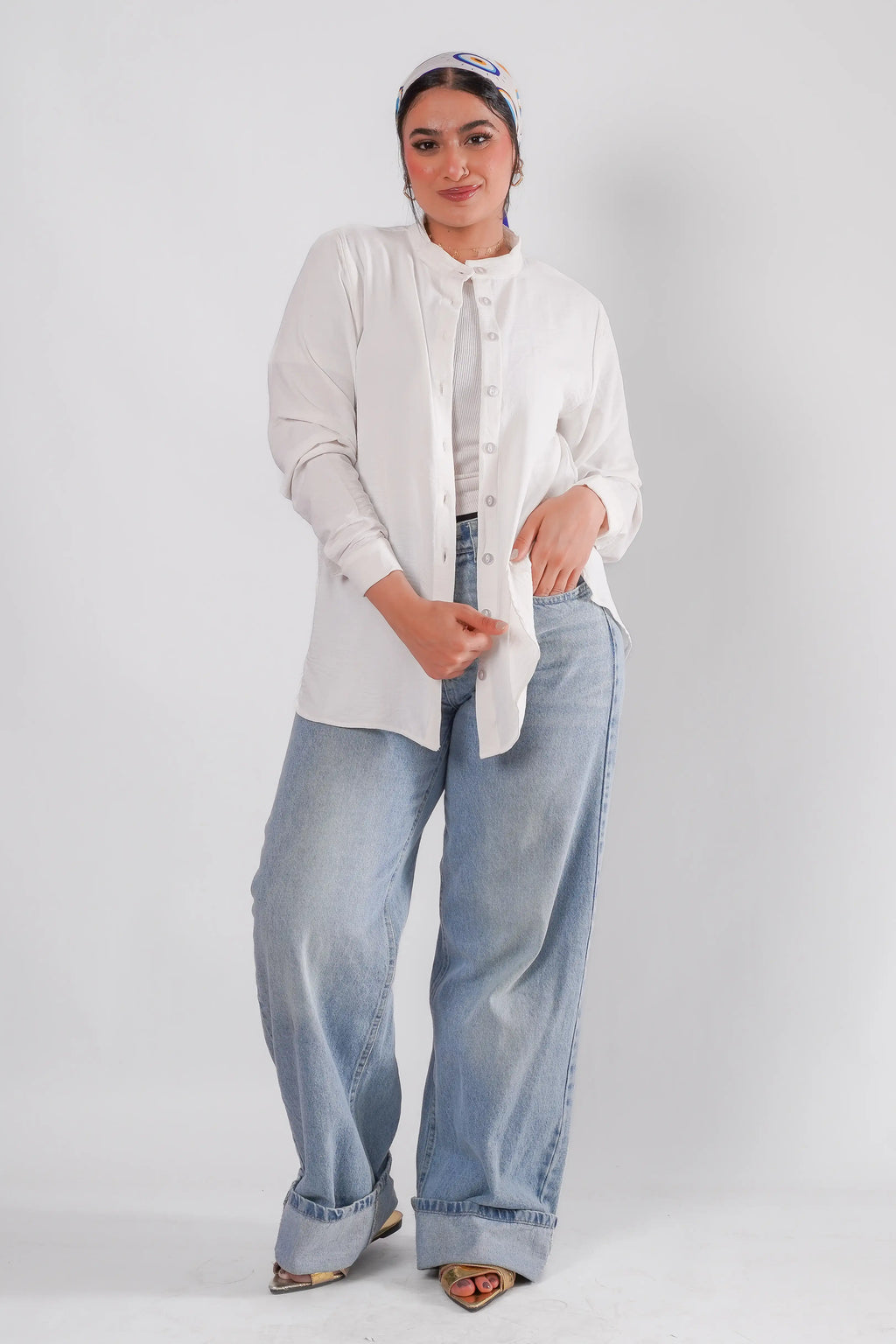 JAMILA Basic Shirt - Off-White
