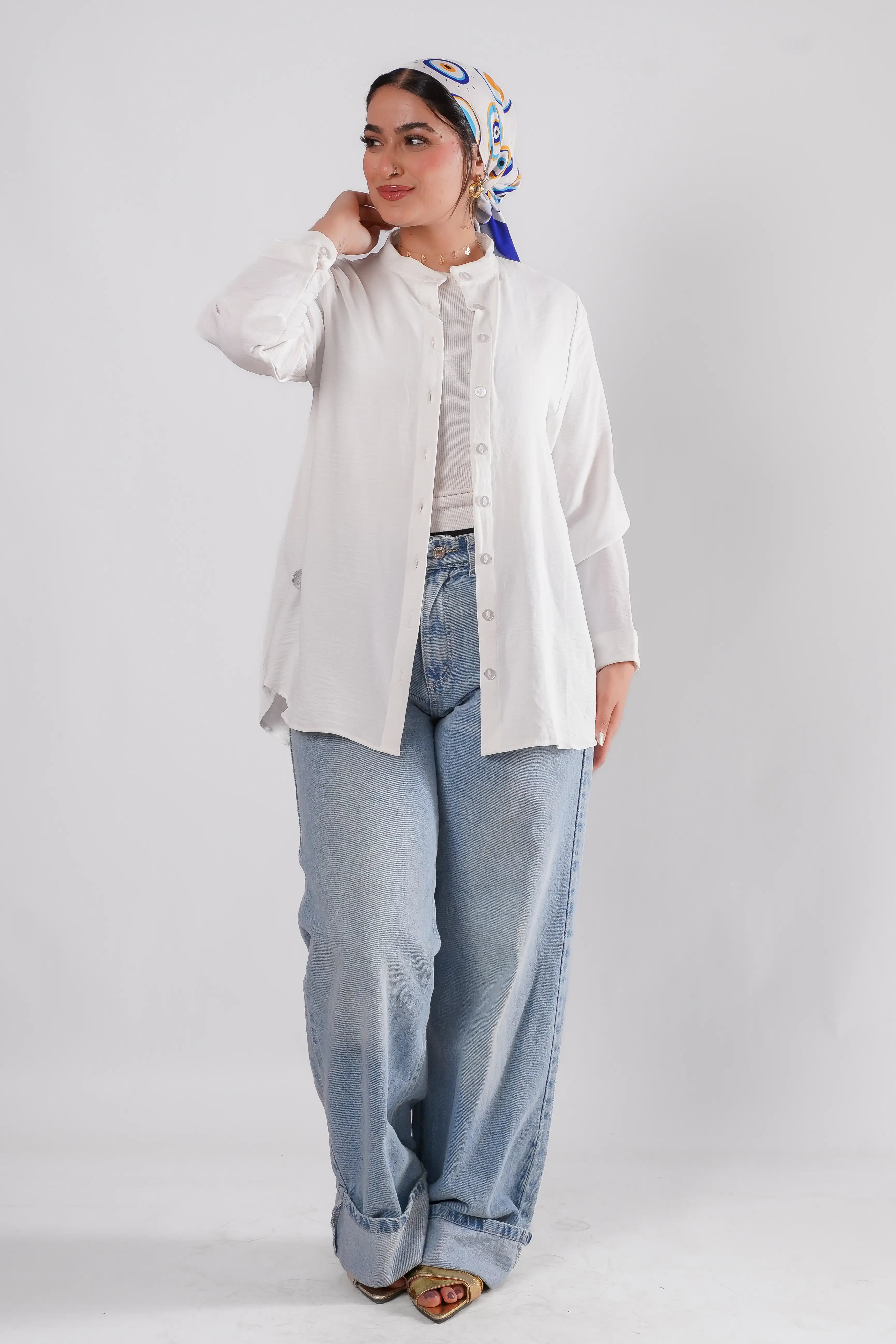 JAMILA Basic Shirt - Off-White